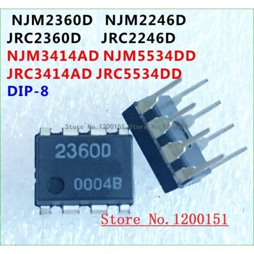 10pcs/lot NJM2360D NJM2246D NJM3414AD NJM5534DD JRC2360D JRC2246D JRC3414AD JRC5534DD DIP-8