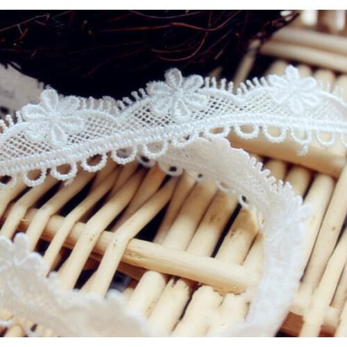 White PT line polyester water soluble manual DIY clothing accessories embroidery lace 10Yards/pack