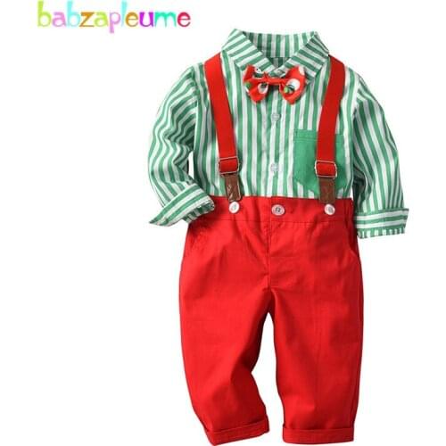 2Piece Spring Children Clothes Fashion Gentleman Stripe Shirt+Pants Baby Boys Suits Toddler Costume For Kids Clothing Set BC1647