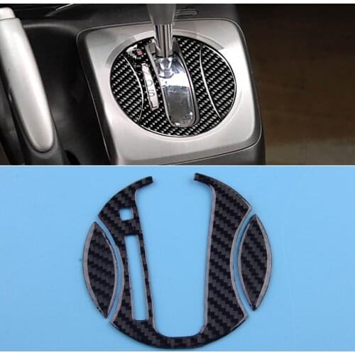 3Pcs/Set Black Car Automatic Gear Shift Panel Cover Trim Carbon Fiber Fit For Honda Civic 8th 2006 2007 2008 2009 2010 2011 LHD