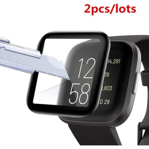 3D Curved Edge Full Coverage Soft Clear Protective Film Cover For Fitbit Versa 2 Watch Versa2 Screen Protector Guard (Not Glass)