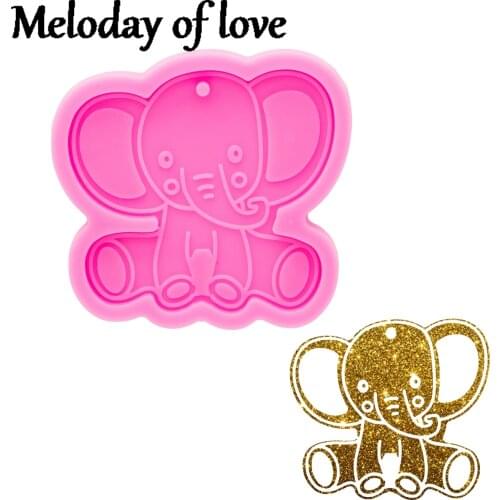 Shiny Animal Elephant Keychain Silicone Mold, Resin Crafting Silicone Molds to Make Crafts with Epoxy Resin Art Diy DY1002