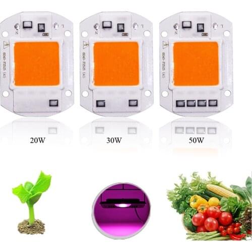 COB Led Grow Light Chip Lamp Full Spectrum AC110V 220VAC 20w 30w 50w DIY Indoor Plant Flower Tent Box Bloom Garden Hydroponics