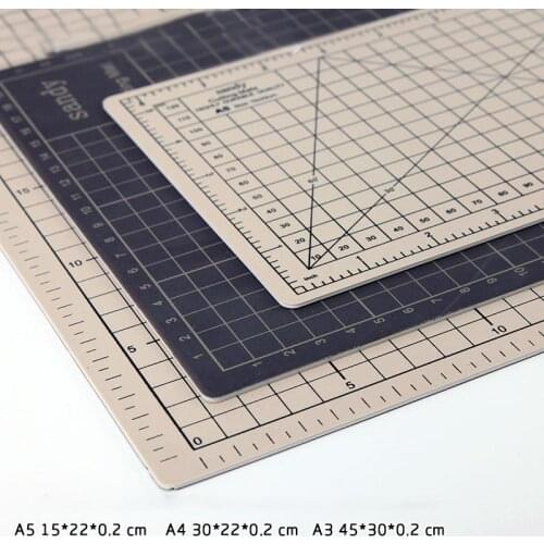 A3 Two-color Cutting Board Diy Manual Rubber Stamp Carving Pad Cutting Board Cutting Grid Pvc Grid Line Self-healing Cutting Pad