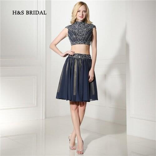 H&S BRIDAL Womens Cocktail Chiffon Dresses