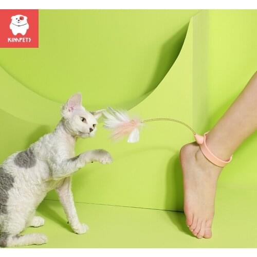 KIMPETS 2020 Cat Toys Tap Funny Cat Stick Feather Bells Cat Toys Bites Resistant To Relieve Boredom Kittens Pet Products