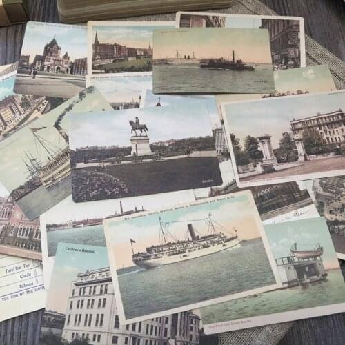 KLJUYP 20pcs Landscape letter old poster Paper for Scrapbooking Happy Planner/Card Making/Journaling Project