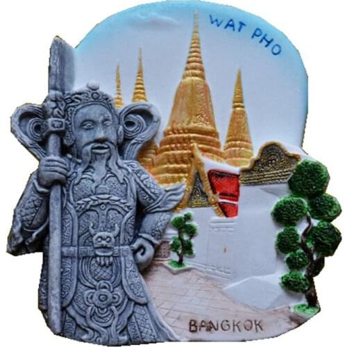 Bangkok Palace Aromatherapy Cold Porcelain Hand-Painted 3D Fridge Magnets Travel Souvenirs Refrigerator Magnetic Stickers