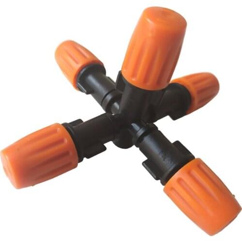 1pcs 5-head Micro Irrigation System Fog Mist Cooling Nozzle Garden Greenhouse Adjustable Closable Spray Mist Nozzle