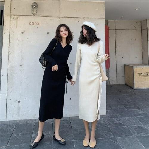 MJKPRSAFG Fashionable Knitted Dresses