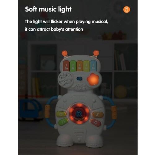 Multifunctional Musical Toys Robot Piano Music Light Early Education Activity Musical Instrument Toy