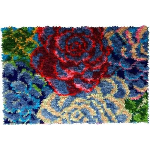 Tapestry Kits Latch Hook Rug Kits with Color Preprinted Pattern arpet Embroidery Latch Hook Rug Needlework DIY Adult Craft Kit