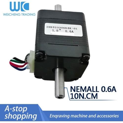 Nema11 28BYGH 10n.cm stepper motor 1.8 degree fuselage 50mm double shaft two phase four wire cnc parts