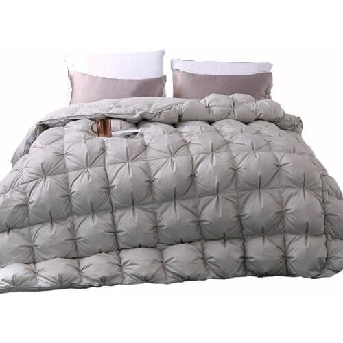 2.5~4.1kg Goose/Duck Down Quilt Duvet King Queen Twin size White/Gold/Pink/Gray Luxury Winter Blanket Comforter Filler #s