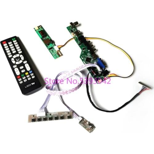 Fit LP156WH1 (TL)(B1)/(TL)(B3)/(TL)(C1)/(TL)(C2) 1CCFL Remote TV VGA AV USB 1366*768 30-Pin LVDS analog LCD controller kit