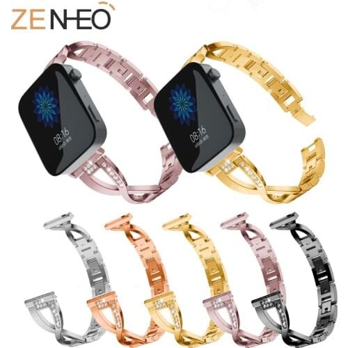 New Smart Watch Strap woman Metal Stainless Steel Strap For Xiaomi Band Wrist Strap For Xiaomi Miband 3 4 Bracelet For Mi Band