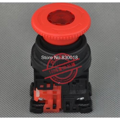 [ SA ]Fuji FUJI 30mm emergency stop switch 40 intermediate transparent AR30V2L-01E4R 1NC 24V incandescent--10PCS/LOT