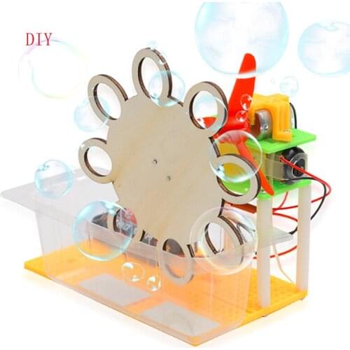 DIY electric bubble machine Scientific small invention For Kids Handmade assembling materials educational toys