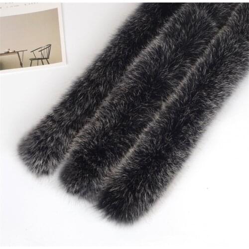 Real fox fur scarf 100% Genuine 70cm winter fur collar for men womens clothing hot selling neck wear