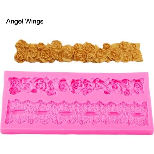 Angel Wings fondant cake silicone mold lace shaped 3D for polymer clay molds chocolate pastry candy making decoration tools 1268