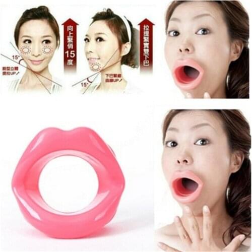 Silicone Rubber Face Slim Exerciser Muscle Lips Trainer Anti-Wrinkle Mouth Oral Exerciser Tightener Face-lift Slimmer Massage