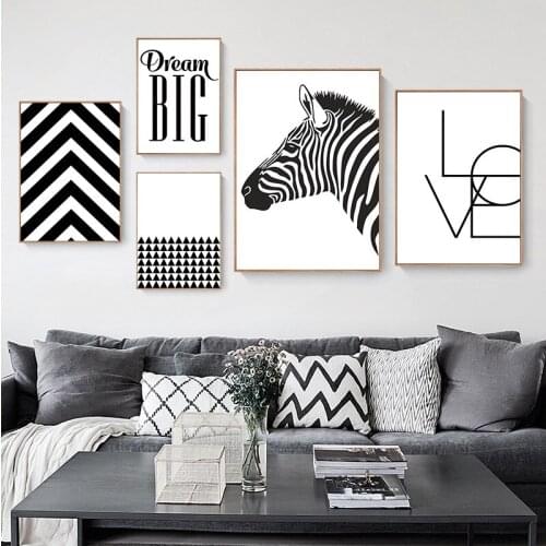 Nordic Minimalist Black White Abstract Geometry Art Canvas Painting Poster And Print Modern Home Decor Wall For Living Room