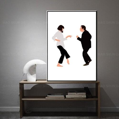 Modern Art Style Classic Movie Pulp Fiction Poster Canvas Painting Posters and Prints Wall Art Pictures Bedroom Home Decoration