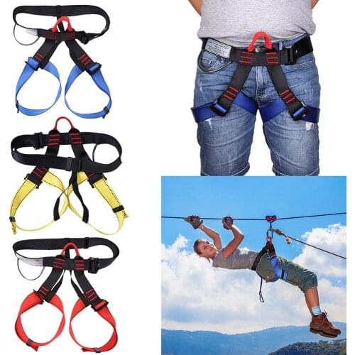 Outdoor Sports Rock Climbing Harness Waist Support Half Body Safety Belt Harness Aerial Survival Equipment