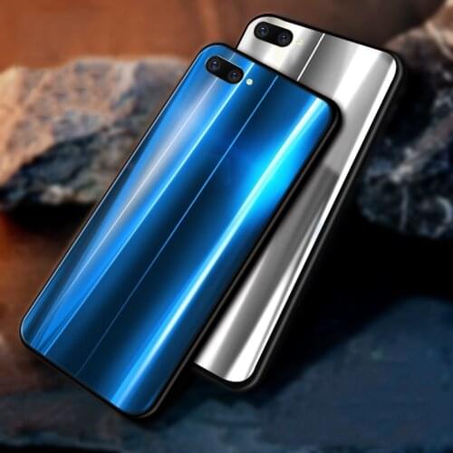 Aurora Glass Back Cover for iphone X 7 8 6 6s plus Case TPU Soft frame for iphone X 7 8 Back Case Colorful Light Protector