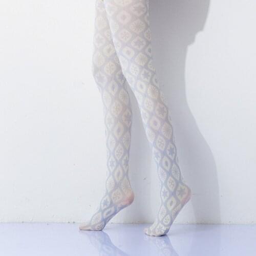 Dark Stripes Geometric Pattern Printed Women Pantyhose Free Shipping