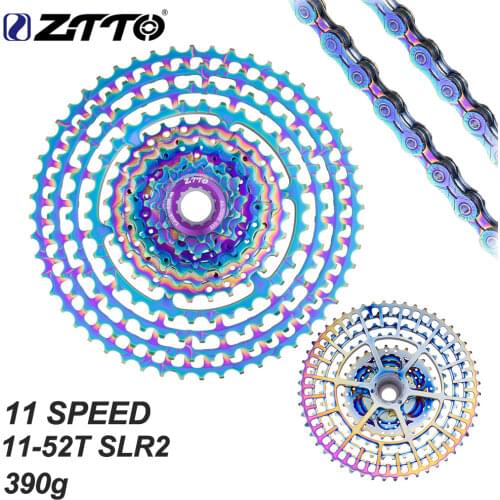 ZTTO MTB 11S 11-52T SLR2 Cassette Ultralight Colorful Freewheel 11V 11 Speed K7 Sprocket bicycle parts mountain Bike HG System