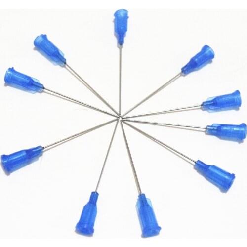 10pcs Blue Syringe Needle Tips Blunt Dispensing Needles Syringe Needle Tips 1.5" 22Gauge Luer Lock For E-cigarette Liquid