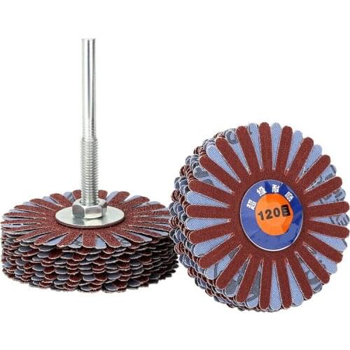 Abrasive band polishing flower head with handle sandpaper polishing wheel brush