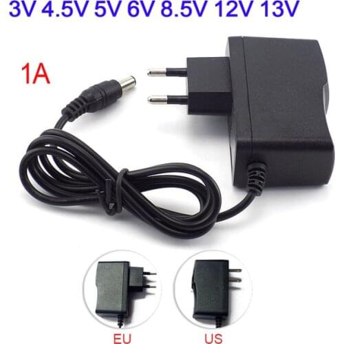 5V Power Supply Adapter Charger Universal US EU Adapter Plug 3V 4.5V 5V 6V 8.5V 12V 13V 1A Power Adapter Led Strip Light Lamp