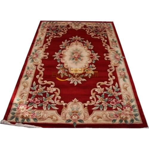 Large Floral Antique French Savonnerie Carpet Knitted Antique Decor Living Room Bedroom Household Circular Area Tribal Style