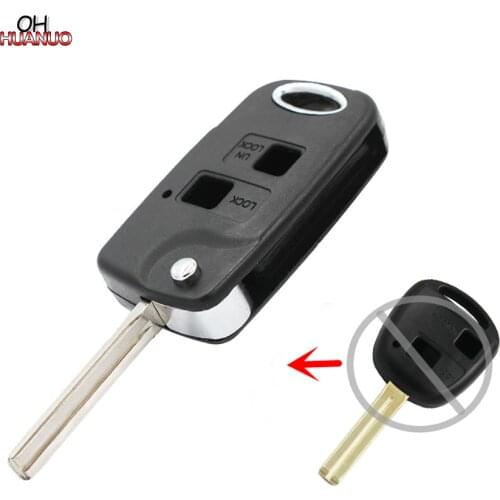 2 Button Replacement Shell Flip Remote Key Fob Case For Lexus IS200 GS300 LS400 RX300