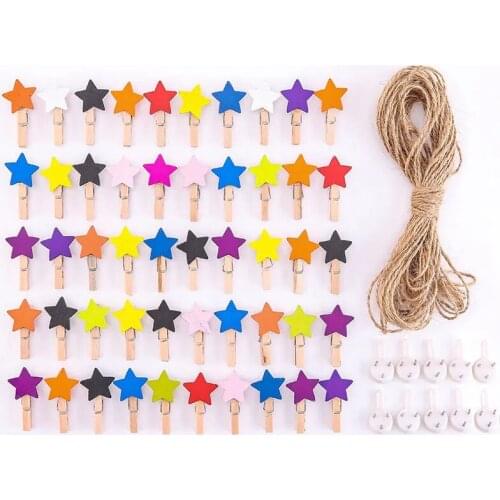 Love Heart Wooden Clips Pegs Craft Christmas Wedding Hanging Photo Small Clips Wood Art Card Clips for Scrapbooking Card