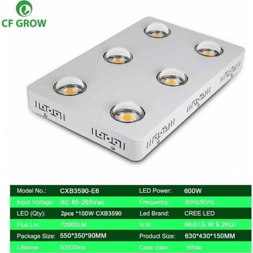 CREE CXB3590 100W 200W 400W 600W Dimmable COB LED Grow Light Full Spectrum Growing Lamp For Indoor Plant Growth Panel Lighting