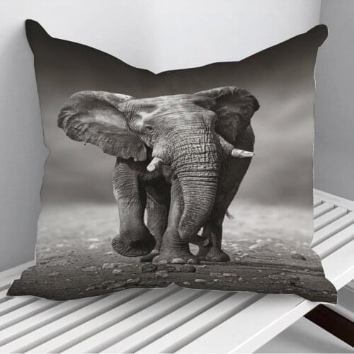 African Elephant Throw Pillows Cushion Cover On Sofa Home Decor 45*45cm 40*40cm Gift Pillowcase Cojines Dropshipping