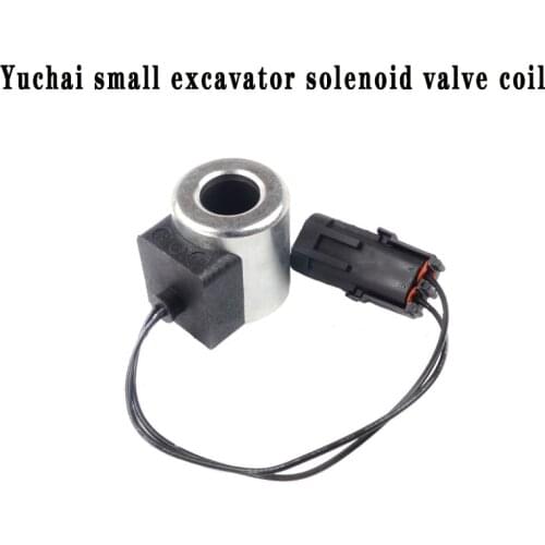 Excavator solenoid valve coil for Yuchai small excavator solenoid valve coil 12V 24V Made in China