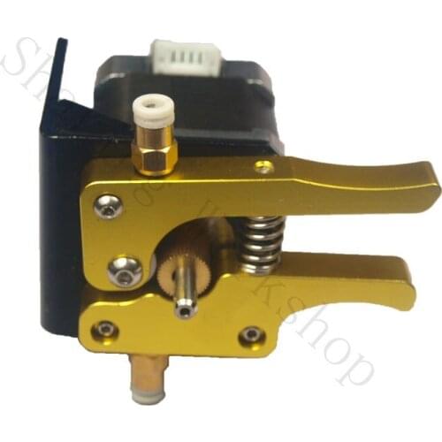Reprap bowden extruder match for 17 nema stepper motor metal extruder aluminum golden color Anodized 3D printer extruder