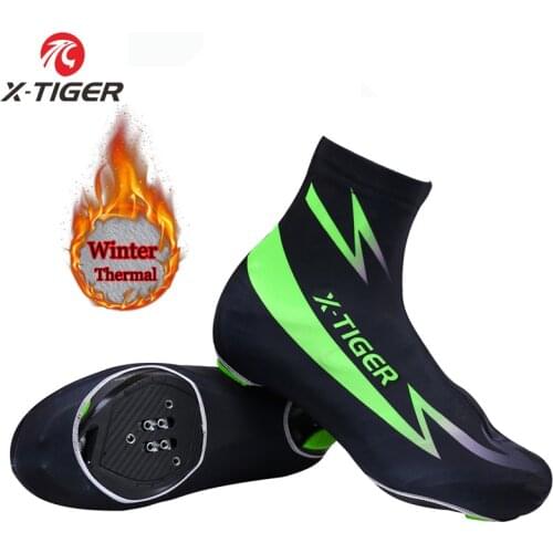 X-TIGER Winter Fleece Thermal Cycling Shoe Cover Road MTB Bicycle Bike Cycling Shoe Cover Overshoes Bicycle Accessories
