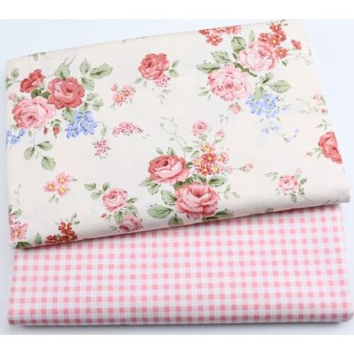 Beauty crushed flower cotton printed fabric handmade DIY collage cloth fabric 2 pieces of cloth group direct sales wholesale