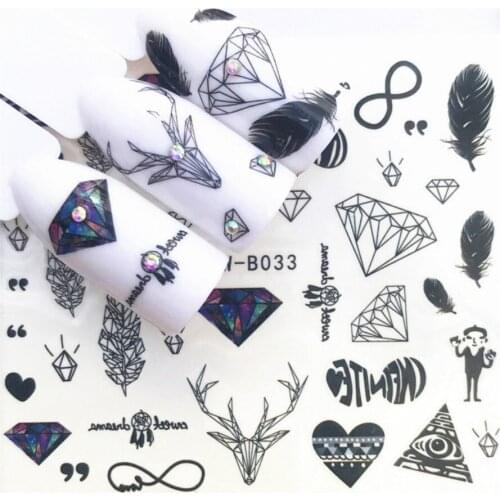 LOLEDE 5 Sheet Diamonds Nail Sticker Flower Decal Sliders for Nail Art Decoration Tattoo Manicure Wraps Tool 1014