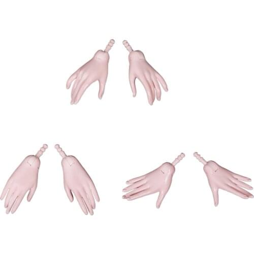 1/3 Doll Hand Mold Set DIY Making Doll Accessory Pink White Skin