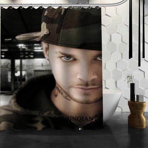 New Arrival M Pokora Shower Curtain Polyester Fabric Printing Bathroom Curtain Waterproof Bathroom Products With Hook