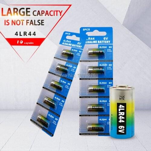 10PCS 6V 4LR44 150mAh Dry Alkaline Battery Primary Cell GP476 K28 V28 PX28AB L1325 1414A V4034PX PX28L K28L For Security Alarms