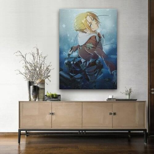 Annie leonhart attack on titan Shingeki no Kyojin Anime poster Canvas Wall Art Decoration prints for Home bedroom decor Painting