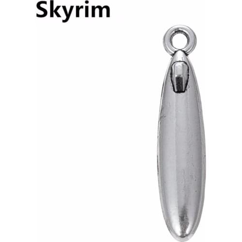 Skyrim 10Pcs/lot Sport Surfboard Charms Silver Plated Pendants For DIY Necklaces Jewelry Accessories Handmade Crafts Gift