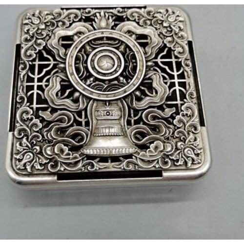 Retro Tibetan Falun ink cartridge Incense box , exquisite retro home furnishings
